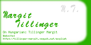 margit tillinger business card